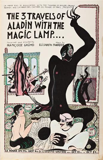 FRANCOISE GRUND KHAZNADAR (1938-) The 3 Travels of Aladin with the Magic Lamp...